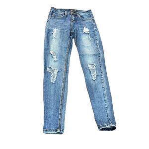 ARYSUH APPL Distressed Denim Jeans Tapered Fit Size 1